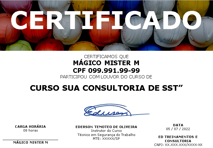 Curso Sua Consultoria de SST